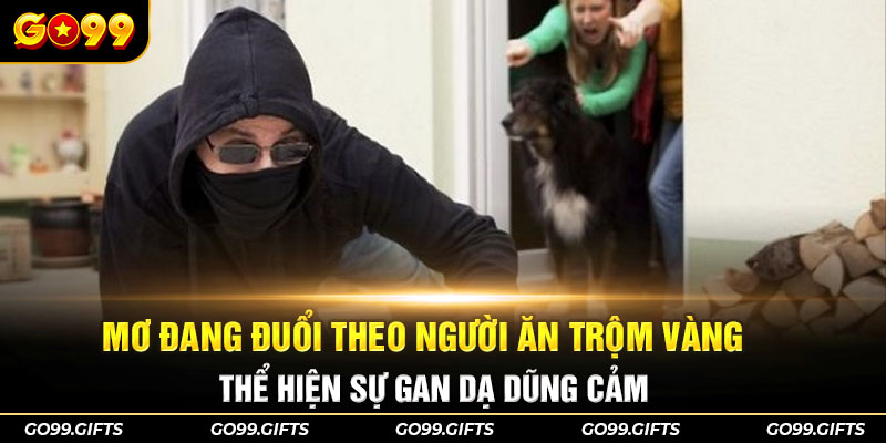 Mơ đang đuổi theo người ăn trộm vàng thể hiện sự gan dạ dũng cảm